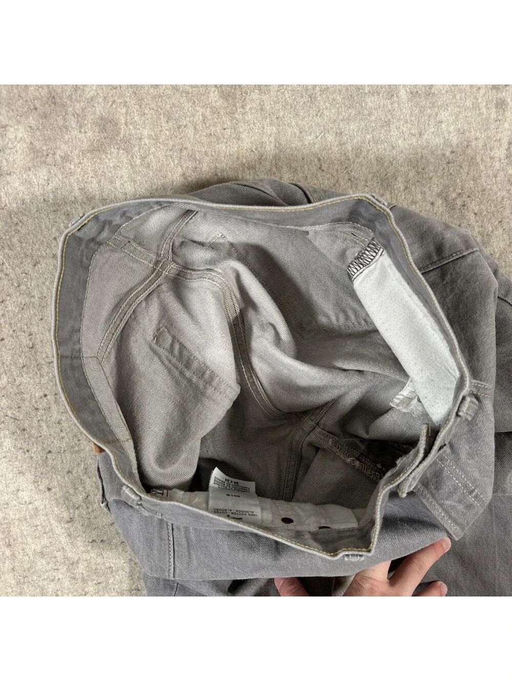 LEVI'S 501 Original Fit Jeans Men's 34 (32x31) Button Fly Gray Cotton Denim